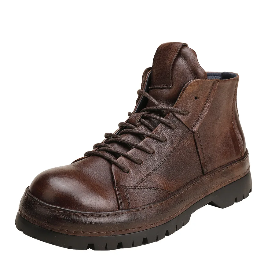 Men'S Shoes Brogues - خمر الرجال البريطانيين حذاء من الجلد