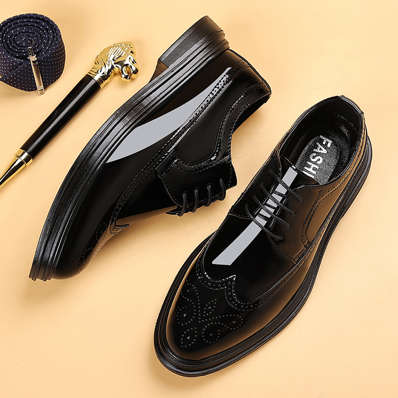 Men'S Shoes Brogues - أحذية رجالية رسمية من الجلد اللامع