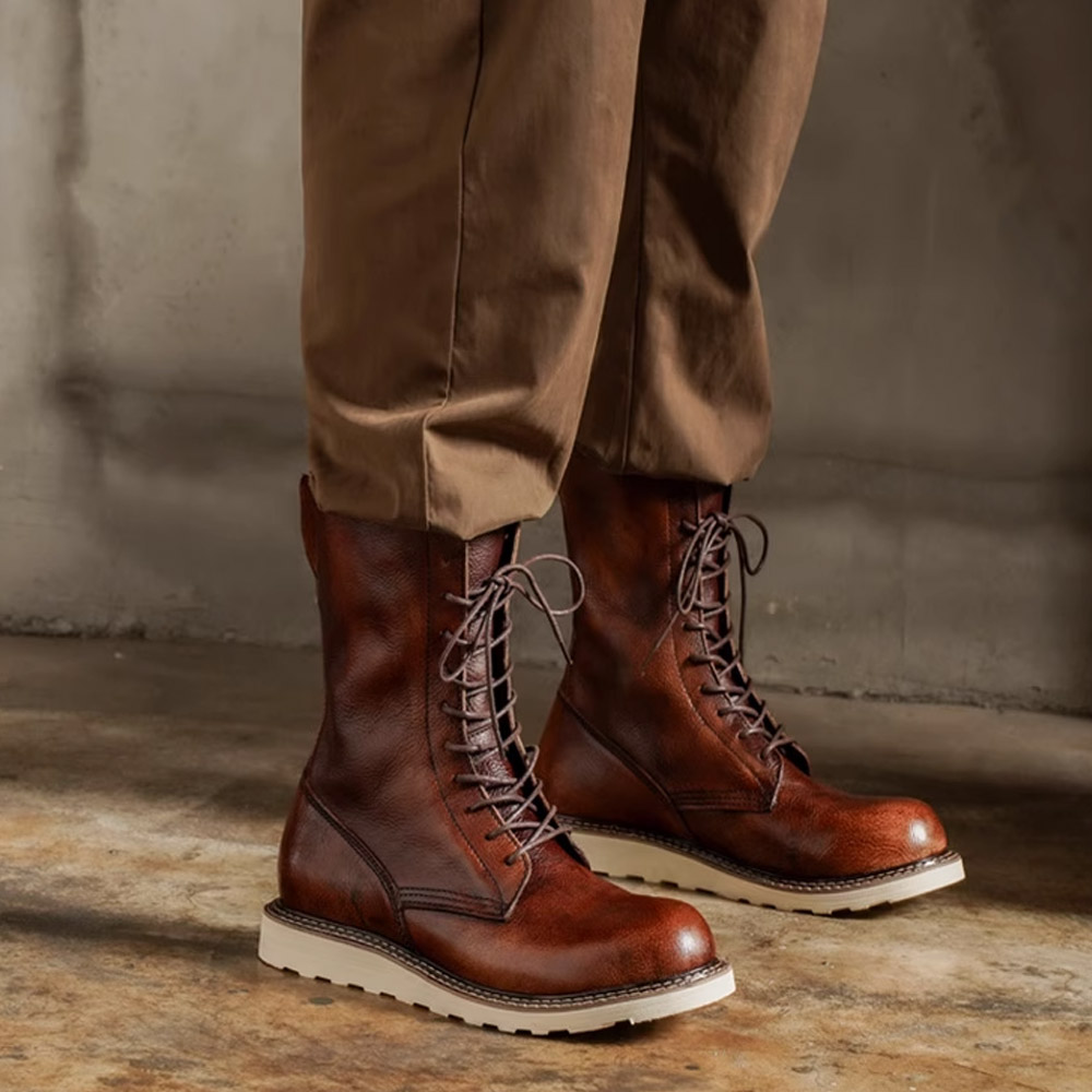 Men'S Shoes Brogues - الرجال البقرة جلد طبيعي دراجة نارية