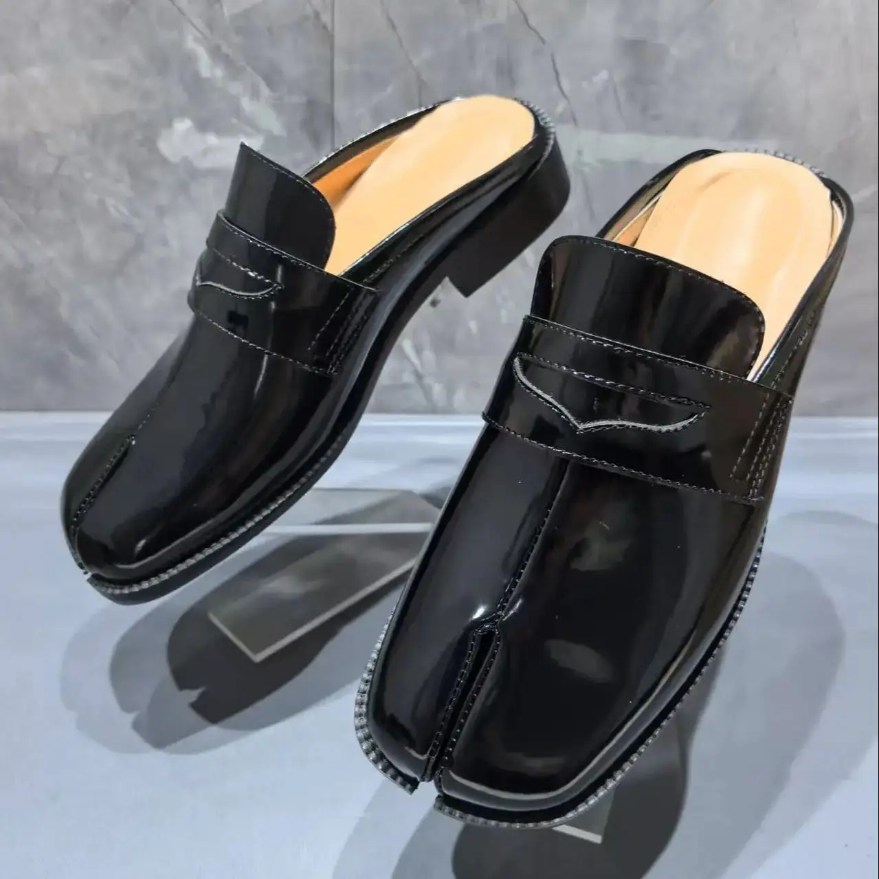 Men'S Shoes With Toes - انقسام تو تابي شبشب رجالي الخياطة