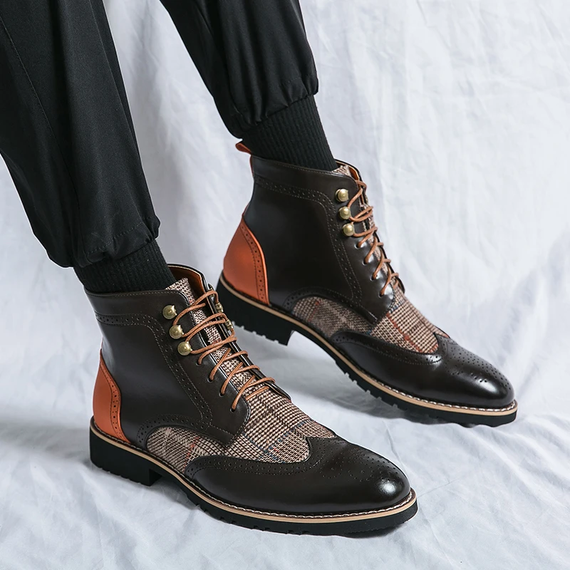 أحذية ريترو سوداء عالية الجودة - مراجعة Men'S Shoes Brogues وسعره