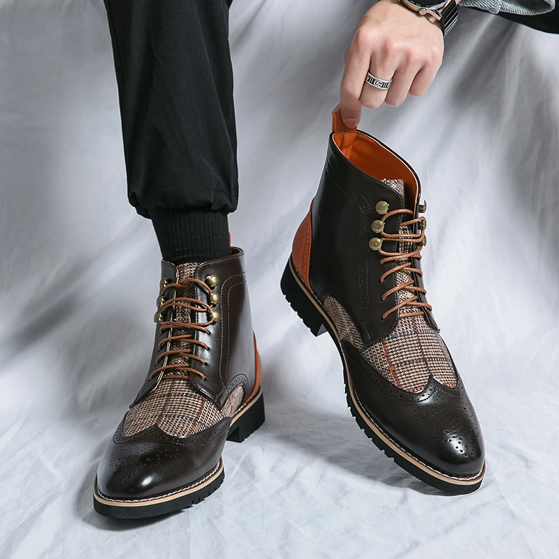 أحذية ريترو سوداء عالية الجودة - مراجعة Men'S Shoes Brogues وسعره