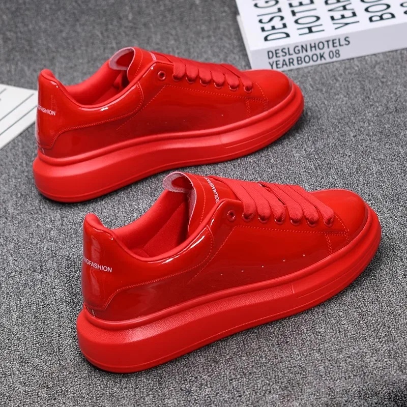 أحذية كاجوال بيضاء مطلية باللا - مراجعة Men Shoes Casual وسعره