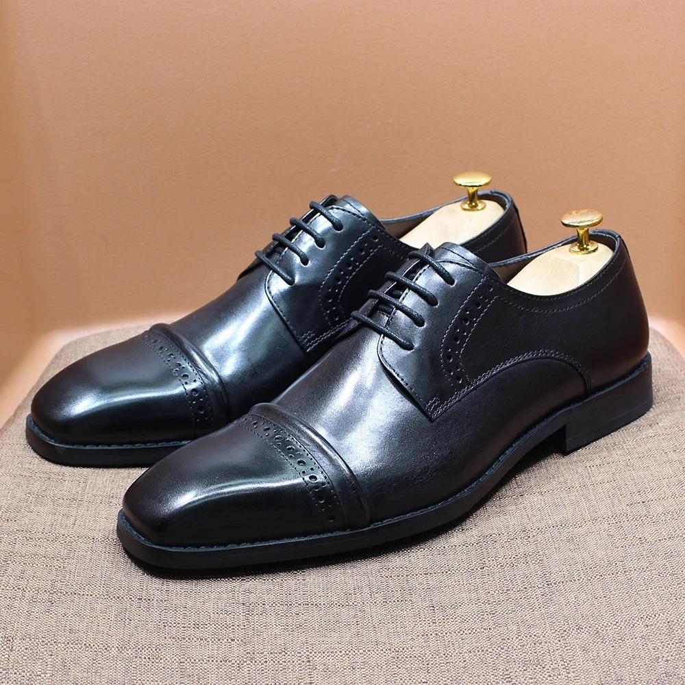 قوي كاب تو أوكسفورد جلد طبيعي  - مراجعة Men'S Shoes Smart وسعره