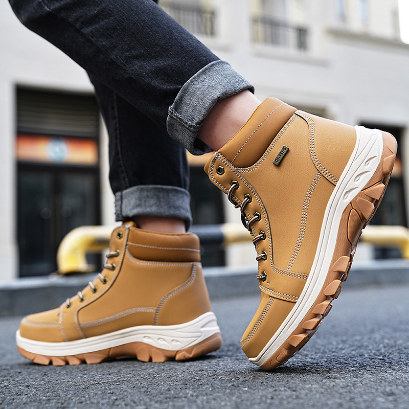 أحذية رجالية شتوية للمشي في ال - مراجعة Men'S Shoes Yellow And Black وسعره