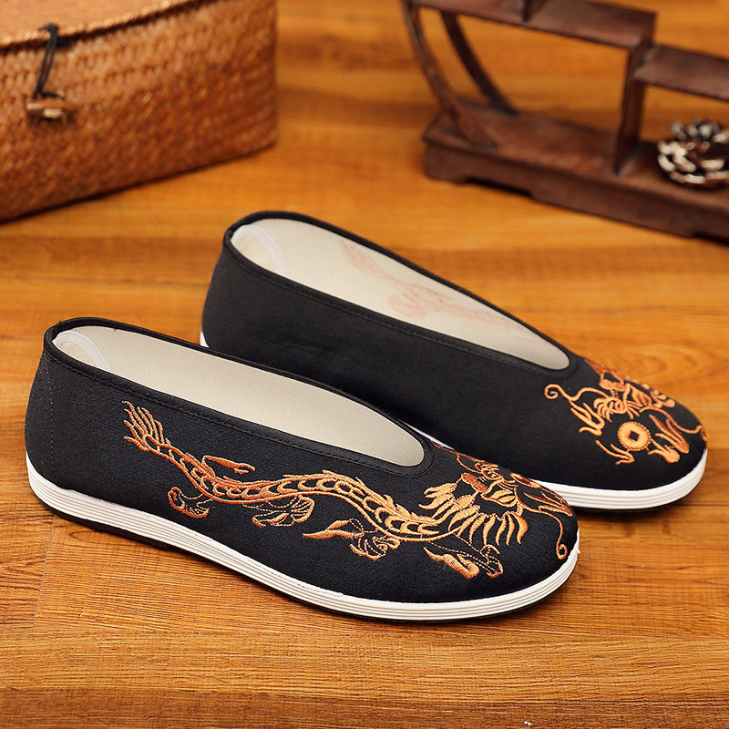 خمر الصينية الكونغ فو الأحذية  - مراجعة Men'S Shoes Yellow And Black وسعره