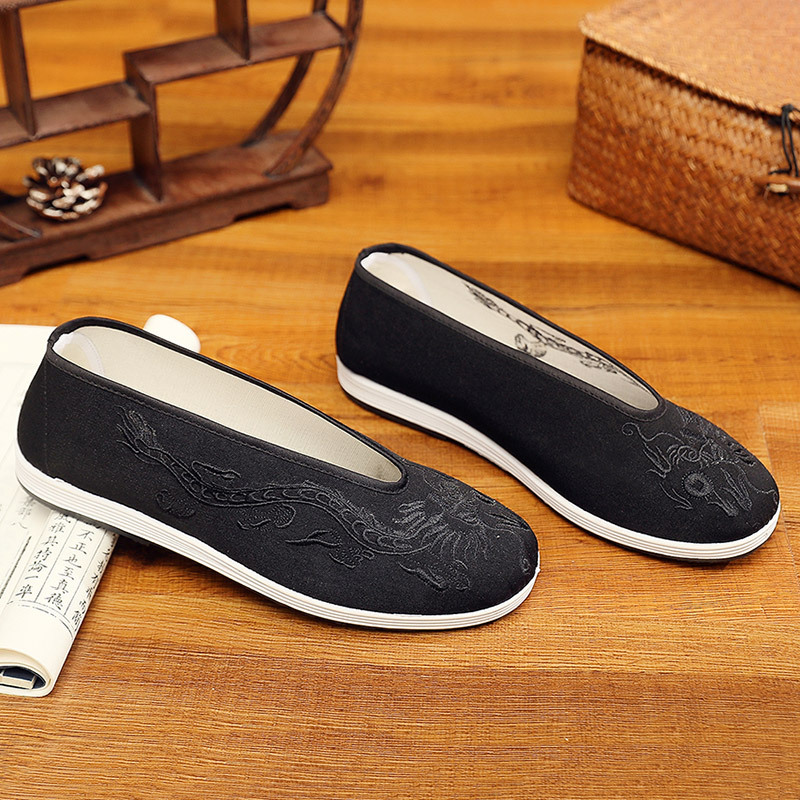 خمر الصينية الكونغ فو الأحذية  - مراجعة Men'S Shoes Yellow And Black وسعره
