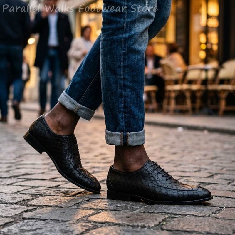 أحذية أكسفورد رجالية رسمية من  - مراجعة Men'S Shoes Brogues وسعره